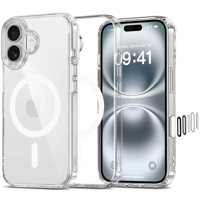 Tech-Protect Flexair Hybrid CC Magsafe iPhone 16 Case - Clear - Cell phone cases and covers<<<HurtelXML