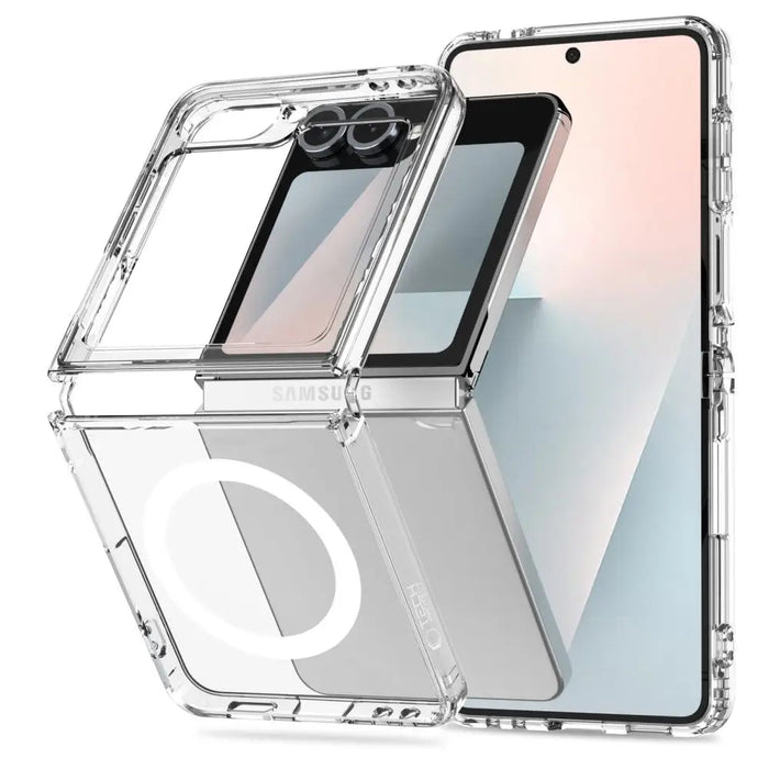 Tech-Protect FlexAir Hybrid MagSafe Case for Samsung Galaxy Z Flip 6 / 7 FE - Transparent - Cell phone cases