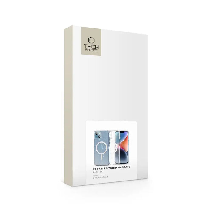 Tech-Protect FlexAir Hybrid MagSafe iPhone 13/14 Case - Clear Glitter - Cell phone cases and covers<<<HurtelXML