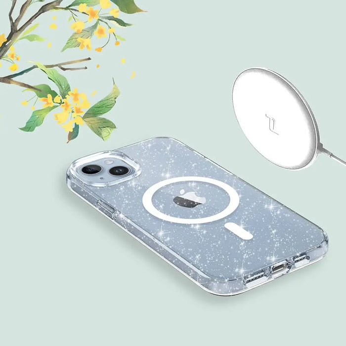Tech-Protect FlexAir Hybrid MagSafe iPhone 13/14 Case - Clear Glitter - Cell phone cases and covers<<<HurtelXML