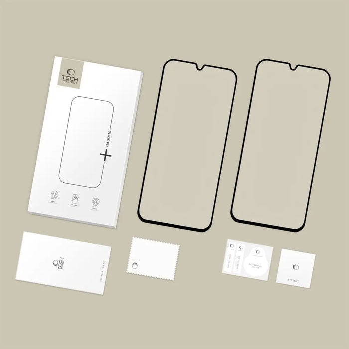 Tech-Protect Glass Fit+ 2-pack tempered glass for Samsung Galaxy A16 4G / 5G / A26 5G / A17 4G / 5G - black - Cell