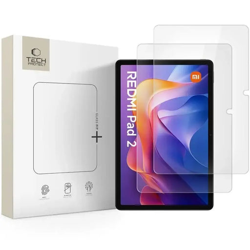 Tech-Protect Glass Fit+ 2-pack tempered glass for Xiaomi Redmi Pad 2 11.0 / SE 11.0 - transparent - Cell phone tempered