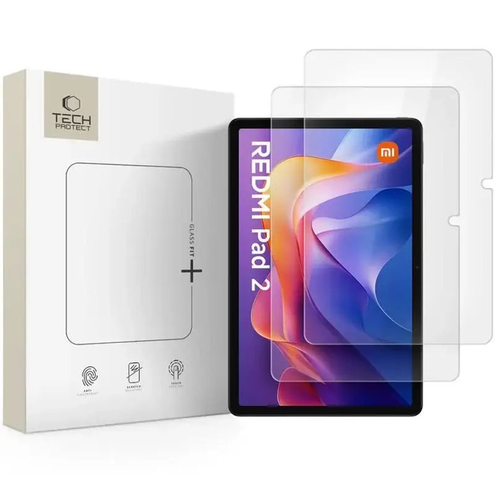 Tech-Protect Glass Fit+ 2-pack tempered glass for Xiaomi Redmi Pad 2 11.0 / SE 11.0 - transparent - Cell phone tempered
