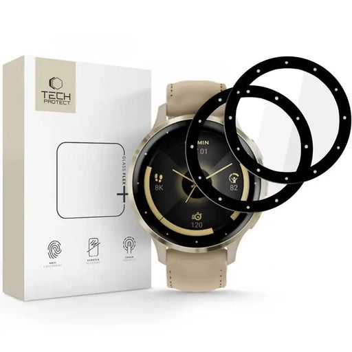 Tech-Protect Glass Flex+ 2-pack hybrid glass Garmin Venu 3S - black - Cell phone tempered glass<<<HurtelXML