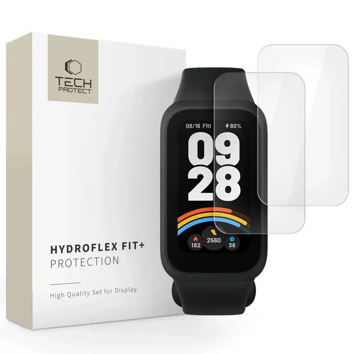 Tech-Protect Hydroflex Fit+ 2-Pack Hydrogel Film for Xiaomi Smart Band 9 Active - Transparent - Cell phone protection