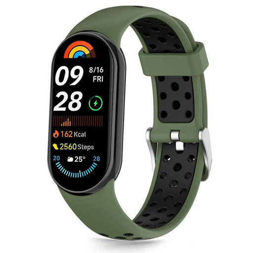 Tech-Protect IconBand Air Strap for Xiaomi Smart Band 8 / 9 / 10 / NFC - Green and Black - Other cell phone