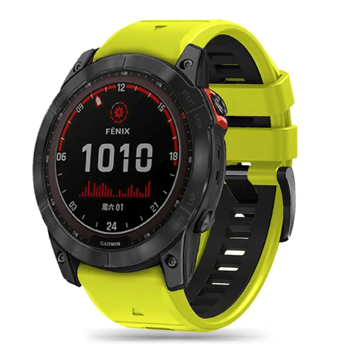 Tech-Protect IconBand Pro Strap for Garmin Fenix 3 / 5X / 3HR / 5X Plus / 6X / 6X Pro / 7X - Lime Black - Other cell