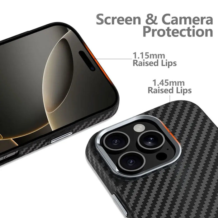 Tech-Protect Ion Carbon MagSafe Case for iPhone 16 Pro Max - Black/Grey - Cell phone cases and covers<<<HurtelXML