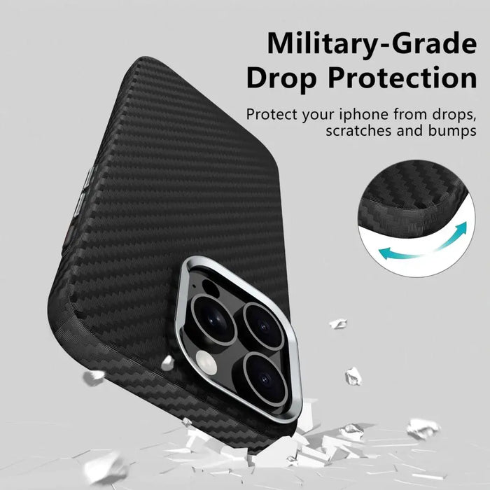 Tech-Protect Ion Carbon MagSafe Case for iPhone 16 Pro Max - Black/Grey - Cell phone cases and covers<<<HurtelXML