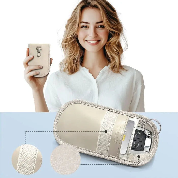 Tech-Protect KLR100 RFID Blocking Car Key Case - Beige - Cell phone cases and covers<<<HurtelXML