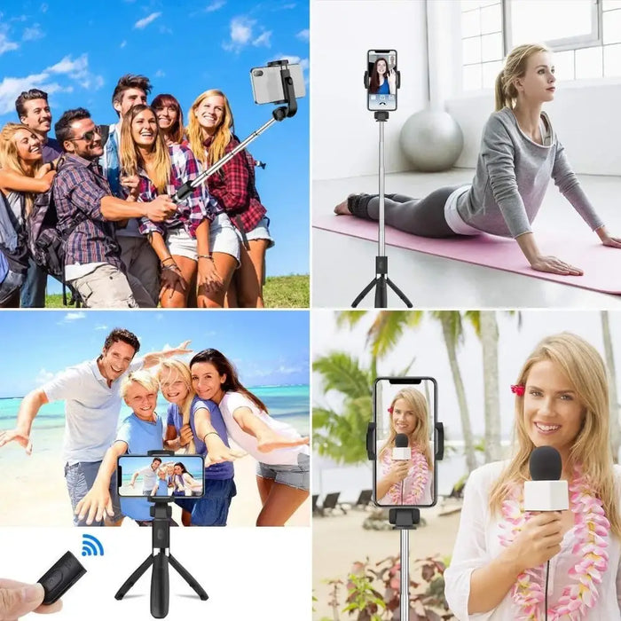 Tech-Protect L02S Bluetooth selfie stick with tripod up to 72cm - black - Photo accessories<<<HurtelXML