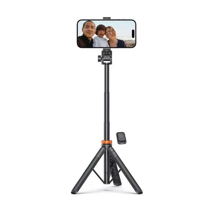 Tech-Protect L03S Bluetooth selfie stick with remote control tripod up to 148cm and head 180 - black - Photo