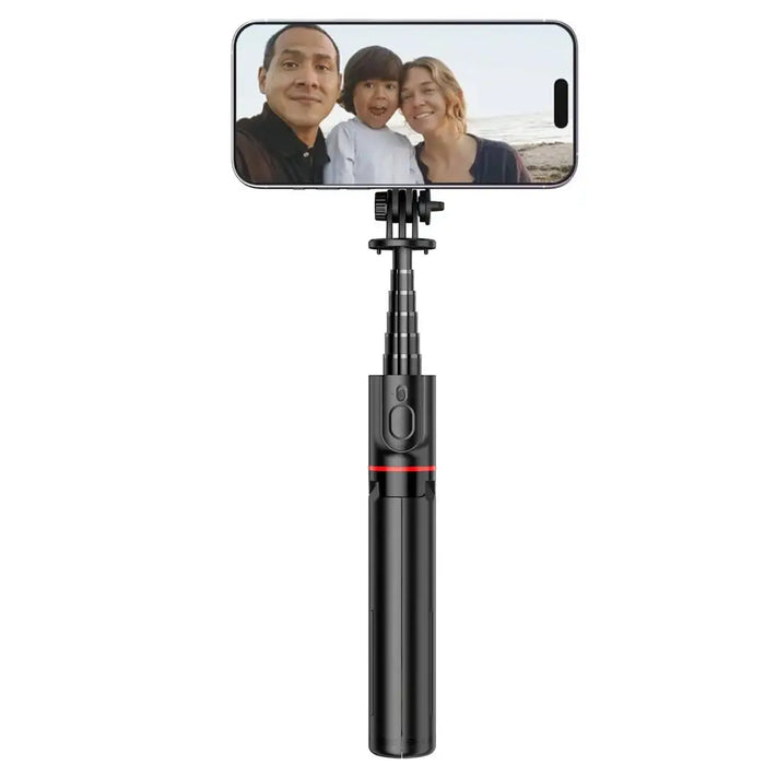 Tech-Protect L06S Bluetooth magnetic selfie stick with MagSafe remote control tripod up to 82cm and 360 head - black