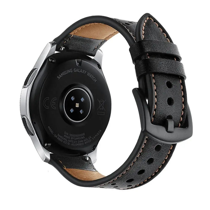 Tech-Protect Leather Strap for Samsung Galaxy Watch 46mm - Black - Other cell phone equipment<<<HurtelXML