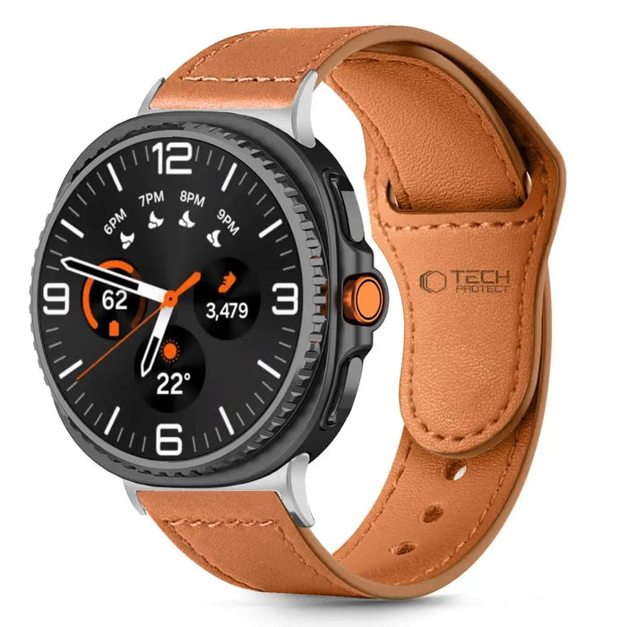 Tech-Protect Leatherfit Strap for Samsung Galaxy Watch 40/44/46 mm - Brown - Other cell phone equipment<<<HurtelXML