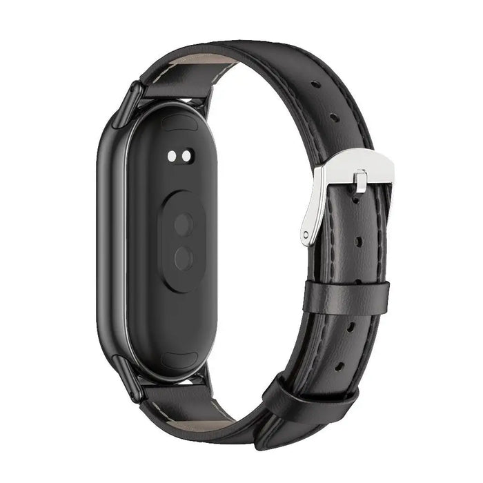 Tech-Protect Leatherfit strap for Xiaomi Smart Band 8 / 8 NFC - black - Other cell phone equipment<<<HurtelXML