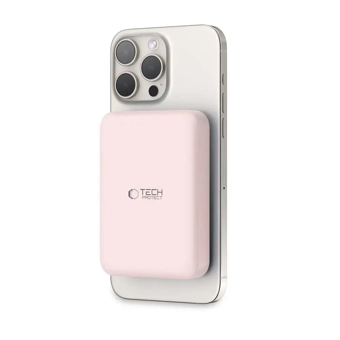 Tech-Protect LifeMag PB11 Powerbank with MagSafe 10000mAh 15W USB-C port - pink + USB-C cable - Powerbanks<<<HurtelXML