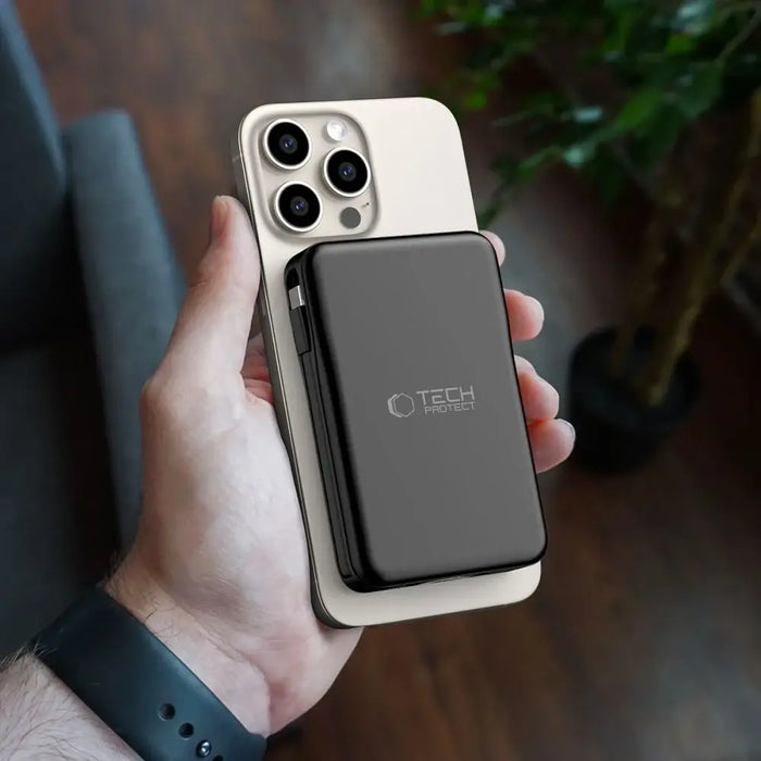 Tech-Protect LifeMag PB31 Power Bank with MagSafe 10000mAh 15W USB-C / USB-A / Built-in USB-C / Lightning Cables