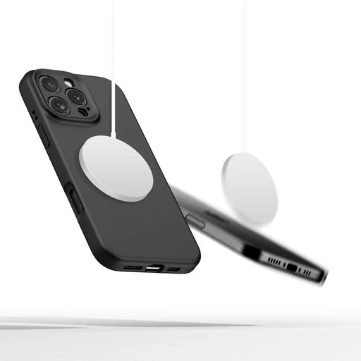 Tech-Protect Liquid Silicone MagSafe Case for iPhone 16 Pro - Black - Cell phone cases and covers<<<HurtelXML