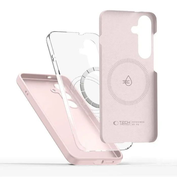 Tech-Protect Liquid Silicone MagSafe Case for Samsung Galaxy S25 - Pink - Cell phone cases and covers<<<HurtelXML