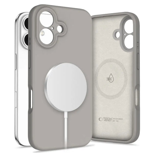 Tech-Protect Liquid Silicone MagSafe iPhone 16 Case - Gray - Cell phone cases and covers<<<HurtelXML