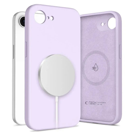 Tech-Protect Liquid Silicone MagSafe iPhone 16e Case - Purple - Cell phone cases and covers<<<HurtelXML