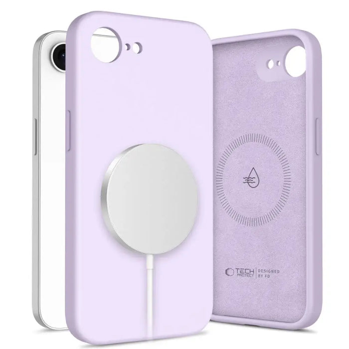 Tech-Protect Liquid Silicone MagSafe iPhone 16e Case - Purple - Cell phone cases and covers<<<HurtelXML