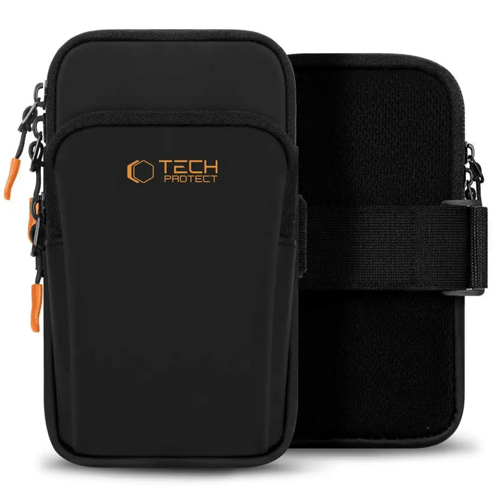 Tech-Protect M7 Universal Sport Armband Case - Black and Orange - Cell phone cases and covers<<<HurtelXML