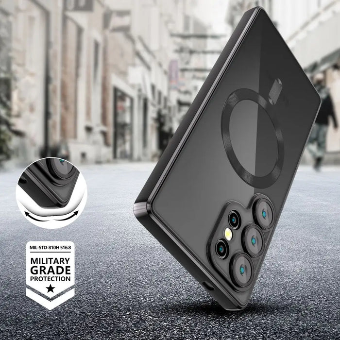 Tech-Protect MagFlex Case for Samsung Galaxy S25 Ultra - Clear Black - Cell phone cases and covers<<<HurtelXML