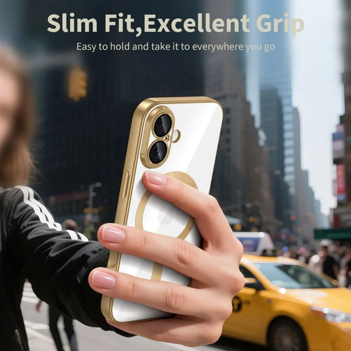 Tech-Protect MagFlex MagSafe Case for iPhone 17 - Transparent Gold - Cell phone cases and covers<<<HurtelXML