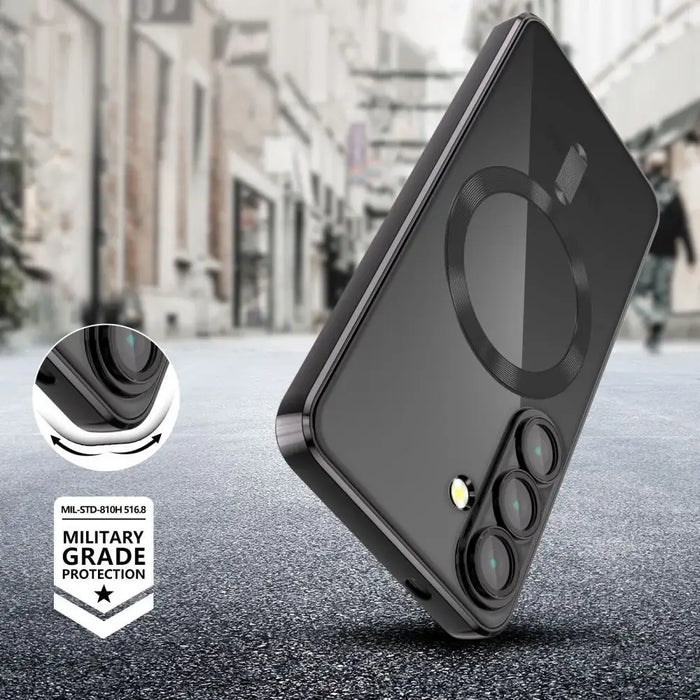 Tech-Protect MagFlex MagSafe Case for Samsung Galaxy A26 5G - Clear Black - Cell phone cases and covers<<<HurtelXML