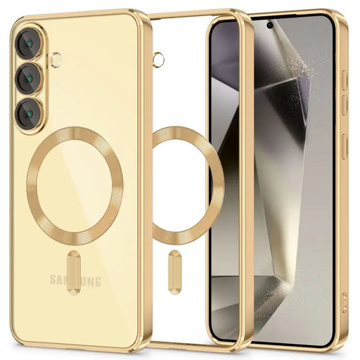Tech-Protect MagFlex MagSafe Case for Samsung Galaxy S25+ - Transparent Gold - Cell phone cases and covers<<<HurtelXML