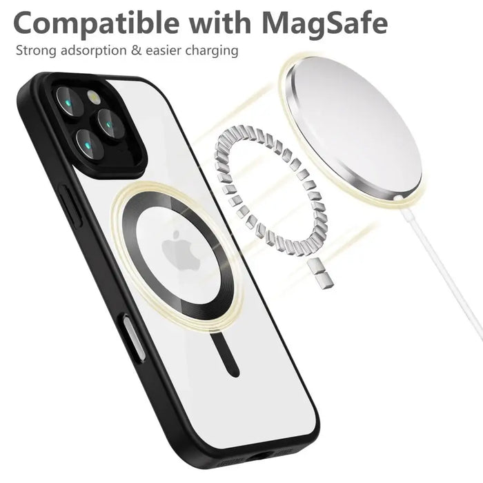 Tech-Protect MagFlex MagSafe iPhone 16 Pro Case - Clear with Black Frame - Cell phone cases and covers<<<HurtelXML