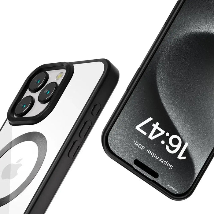 Tech-Protect MagFlex MagSafe iPhone 16 Pro Max Case - Clear with Black Frame - Cell phone cases and covers<<<HurtelXML