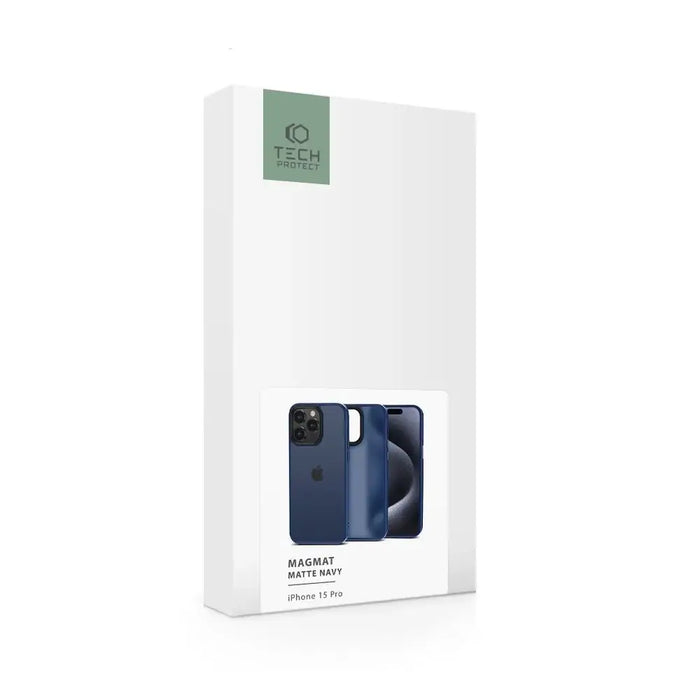 Tech-Protect MagMat iPhone 15 Pro Case - Matte Navy Blue - Cell phone cases and covers<<<HurtelXML