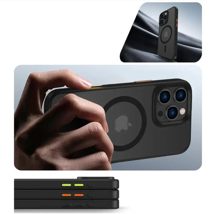 Tech-Protect MagMat Magsafe 3-set iPhone 16 Pro Case - Matte Black - Cell phone cases and covers<<<HurtelXML