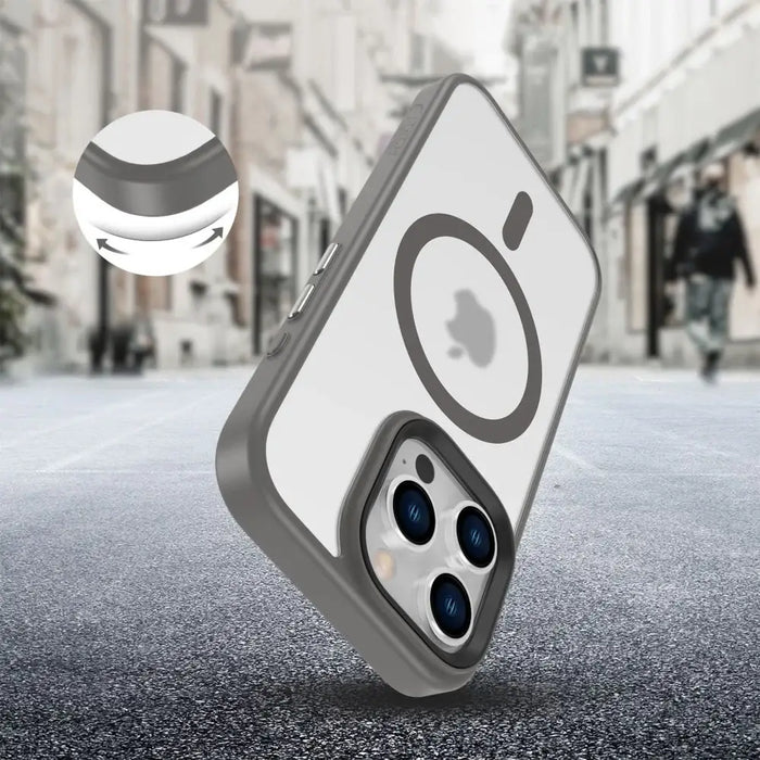 Tech-Protect MagMat MagSafe case for iPhone 16 Pro - titanium - Cell phone cases and covers<<<HurtelXML