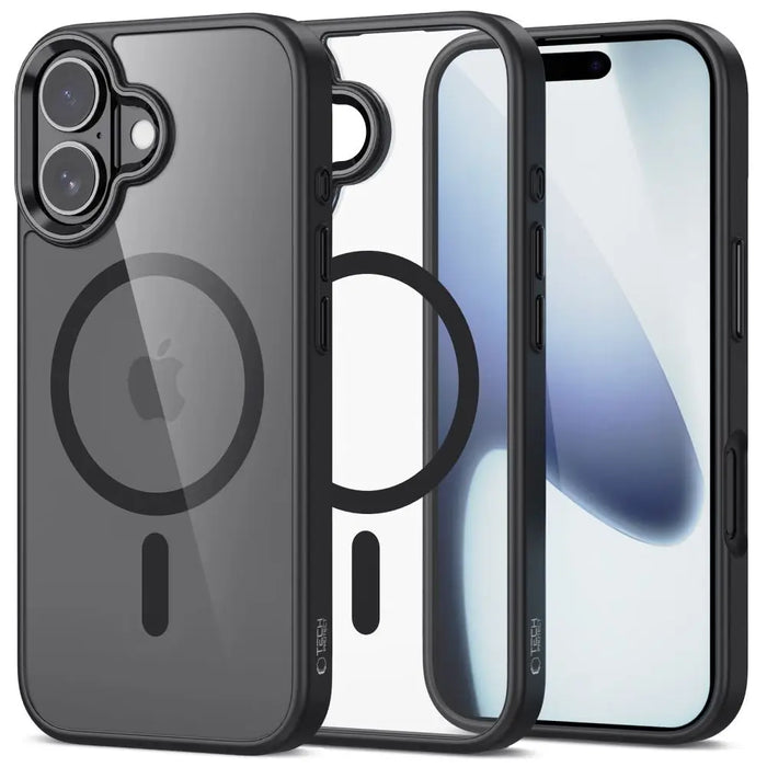 Tech-Protect MagMat MagSafe Case for iPhone 17 - Clear Black - Cell phone cases and covers<<<HurtelXML