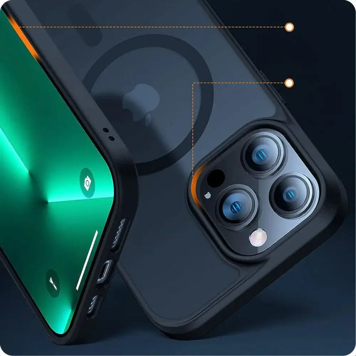 Tech-Protect MagMat MagSafe Case for iPhone 7 / 8 / SE 2020 / 2022 - Transparent Black - Cell phone cases