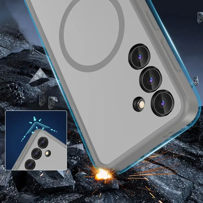 Tech-Protect MagMat MagSafe case for Samsung Galaxy S24 - titanium matte - Cell phone cases and covers<<<HurtelXML