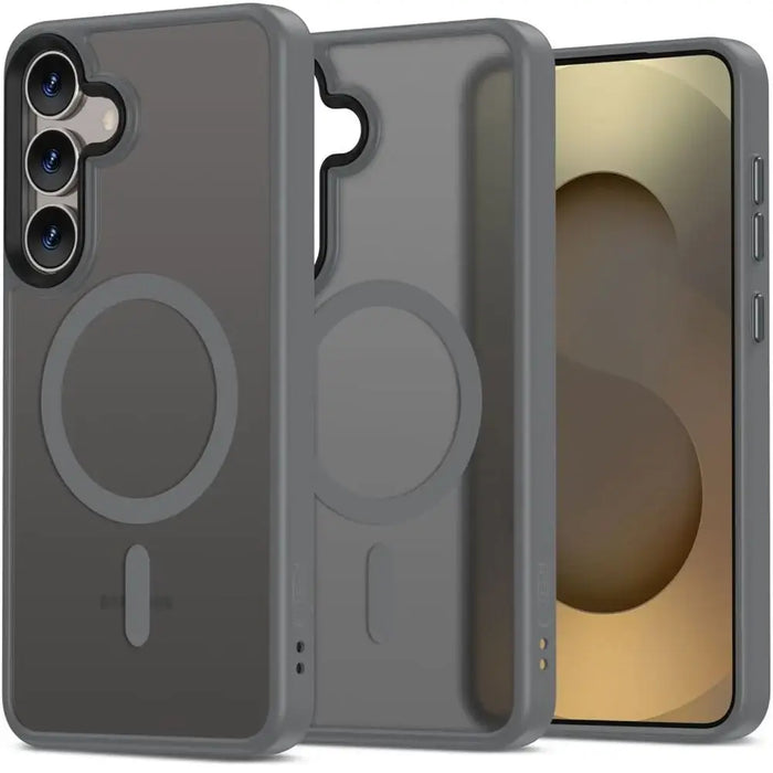 Tech-Protect MagMat MagSafe Case for Samsung Galaxy S25 - Clear Gray - Cell phone cases and covers<<<HurtelXML