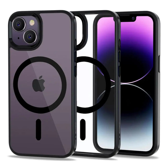 Tech-Protect MagMat MagSafe iPhone 14 Case - Clear Black - Cell phone cases and covers<<<HurtelXML