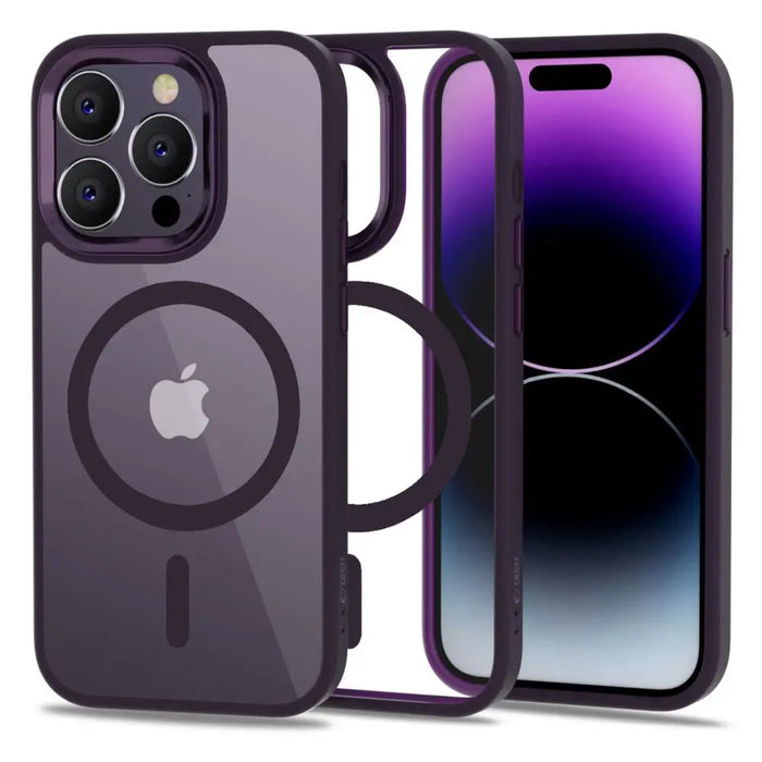 Tech-Protect MagMat MagSafe iPhone 14 Pro Case - Clear Purple - Cell phone cases and covers<<<HurtelXML