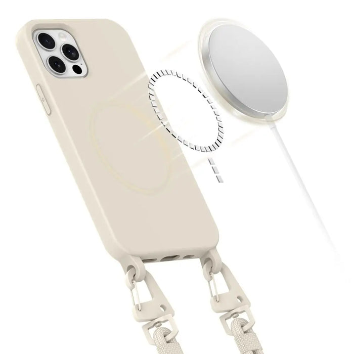 Tech-Protect MagNecklace MagSafe Case for iPhone 12 / 12 Pro - Beige - Cell phone cases and covers<<<HurtelXML