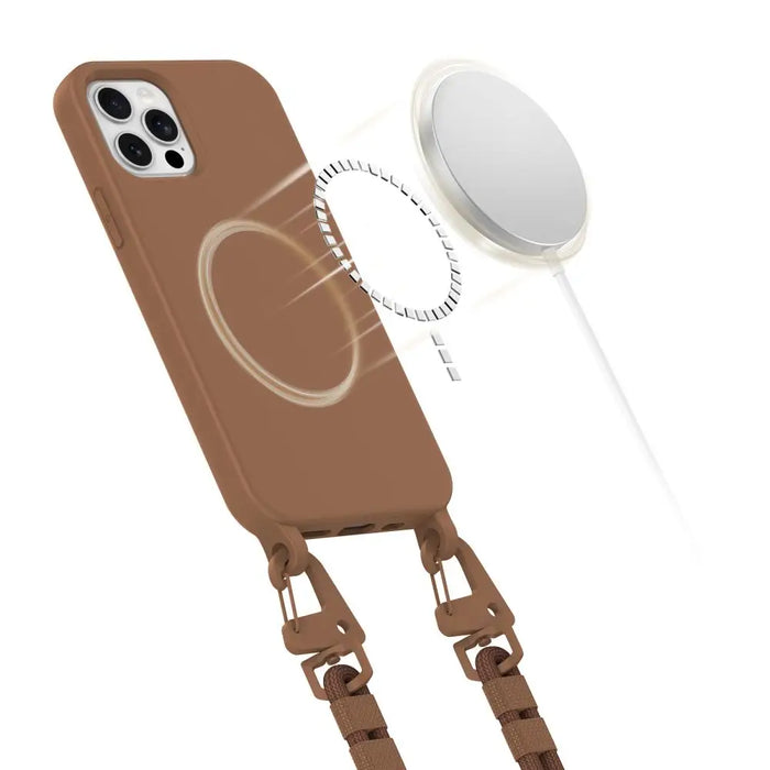 Tech-Protect MagNecklace MagSafe Case for iPhone 12 / 12 Pro - Brown - Cell phone cases and covers<<<HurtelXML