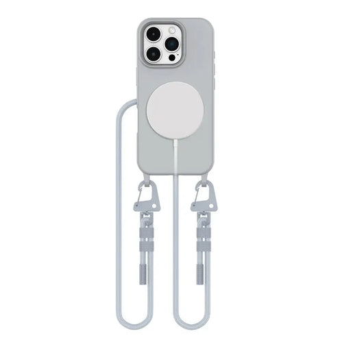 Tech-Protect MagNecklace MagSafe Case with Lanyard for iPhone 16 Pro Max - Gray - Cell phone cases