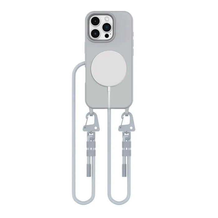 Tech-Protect MagNecklace MagSafe Case with Lanyard for iPhone 16 Pro Max - Gray - Cell phone cases