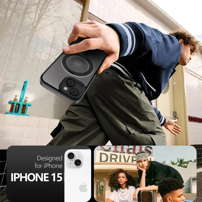 Tech-Protect MagRing MagSafe Case with Stand for iPhone 15 - Black - Cell phone cases and covers<<<HurtelXML