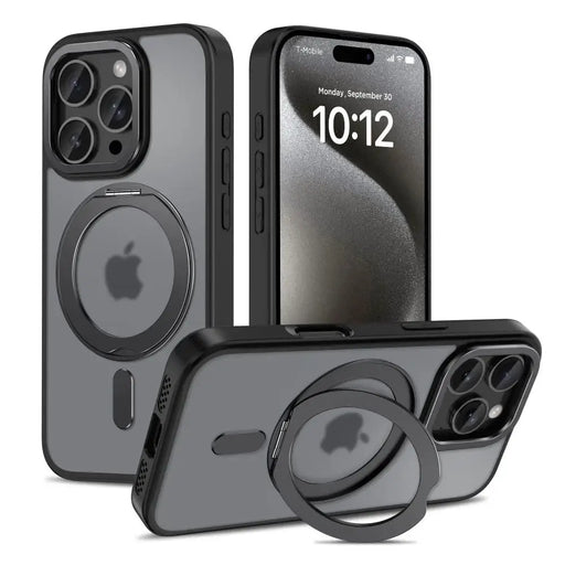 Tech-Protect MagRing MagSafe Case with Stand for iPhone 16 Pro - Black - Cell phone cases and covers<<<HurtelXML