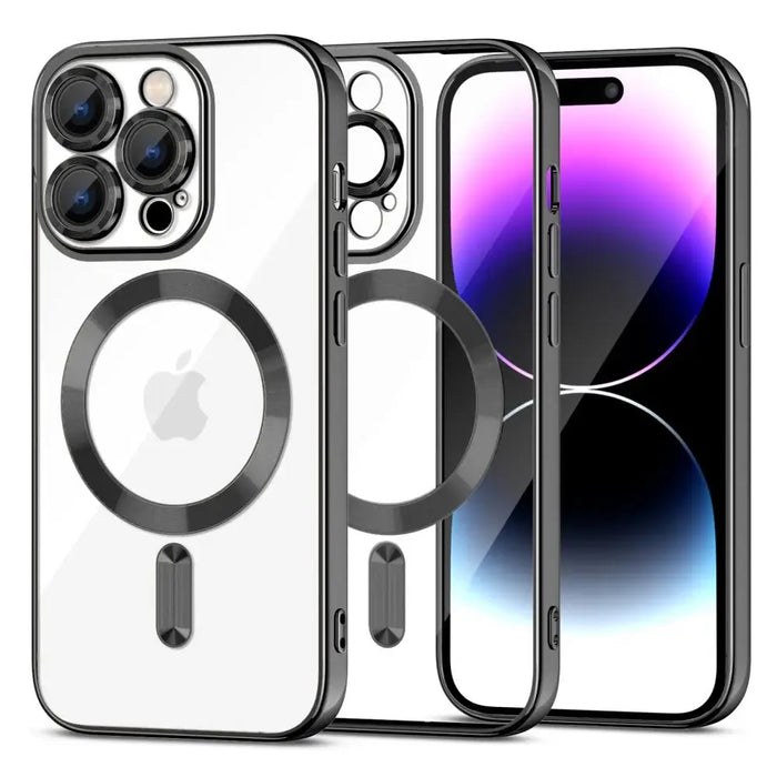 Tech-Protect MagShine Line MagSafe case for iPhone 15 Pro - black - Cell phone cases and covers<<<HurtelXML